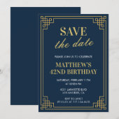 Hommes 42e anniversaire invitations Enregistrer la (Devant / Derrière)