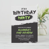 Hommes 52e anniversaire invitations Graffiti Spray (Debout devant)