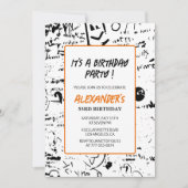 Hommes 53e anniversaire invitations Graffiti Party (Devant)