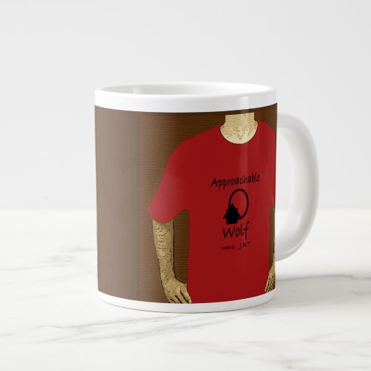 Hommes approchable Loup Mug Ft. Graphiques de J.H. (Devant droit)