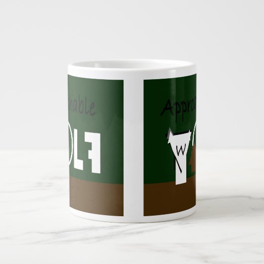 Hommes approchable Loup Mug Ft. Graphiques de J.H. (Devant)