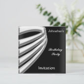 Hommes Black Silver Party Invitation enregistrer l (Debout devant)