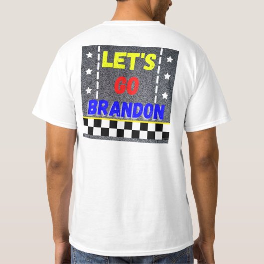 Hommes blancs Allons voir Brandon T-shirt (Dos)
