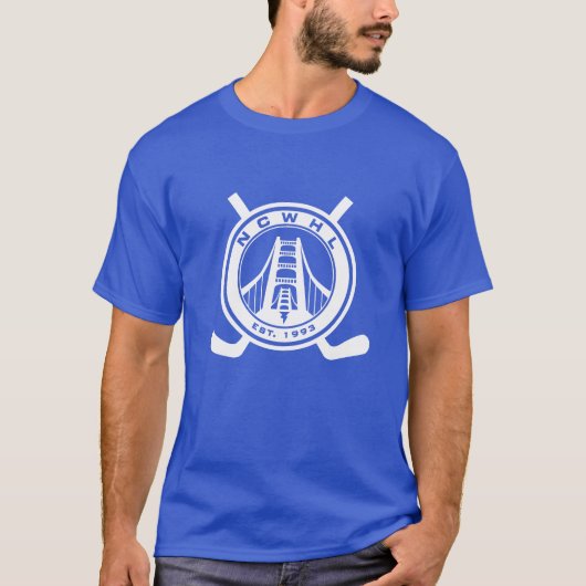 Hommes bleus de T-shirt de Division (Devant)