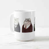 HOMMES CHATS Grande Tasse Blanche (Devant gauche)