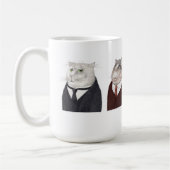 HOMMES CHATS Grande Tasse Blanche (Gauche)