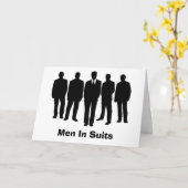 hommes dans la carte de voeux de costumes (Fleur jaune)