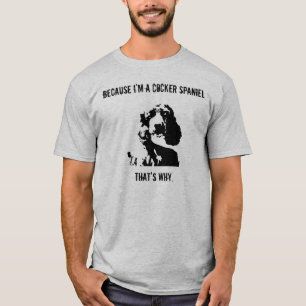 Hommes de T-shirt d'attitude de cocker
