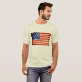Hommes de T-shirt de drapeau américain (Devant entier)