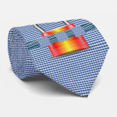 Hommes Designer Cravate Bleu serrure (Roulé)