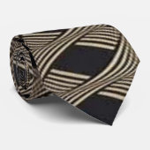 Hommes Designer Cravate Brown Beige (Roulé)