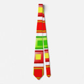 Hommes Designer Cravate Carrés colorés (Devant)