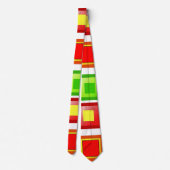Hommes Designer Cravate Carrés colorés (Dos)