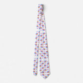 Hommes Designer Cravate Carrés colorés (Dos)