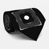 Hommes Designer Cravate Noir (Roulé)