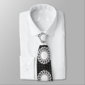 Hommes designer Cravate noir blanc (Attaché)