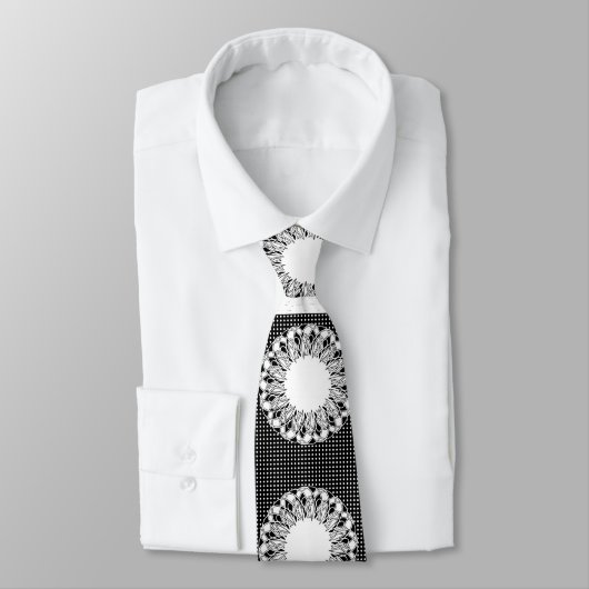 Hommes designer Cravate noir blanc (Attaché)