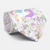 Hommes Designer Cravate Unicorn Stars (Roulé)