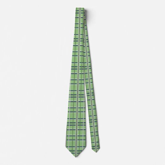 Hommes Designer Cravates Green Plaid (Devant)
