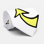 Hommes Designer Cravates Joyeuse Flèche Jaune (Roulé)