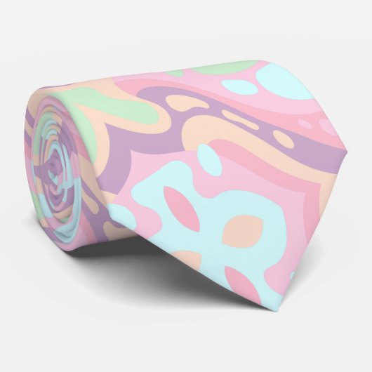 Hommes Designer Cravates joyeuse Pastel coloré (Roulé)
