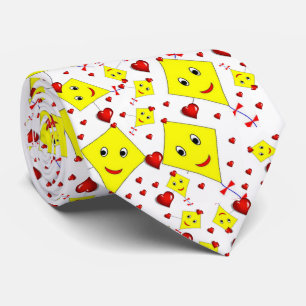 Hommes Designer Cravates Kites Jaunes