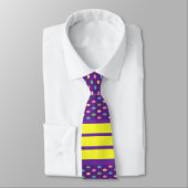 Hommes Designer Cravates violet jaune (Attaché)