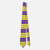 Hommes Designer Cravates violet jaune (Devant)