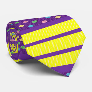 Hommes Designer Cravates violet jaune