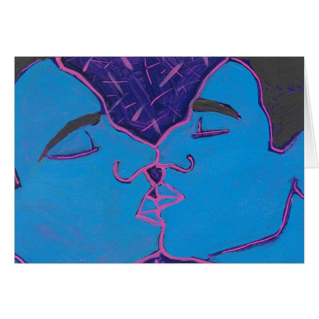 Hommes embrassant le bleu (Devant horizontal)