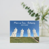 Hommes en mer Danemark Carte postale ! (Debout devant)