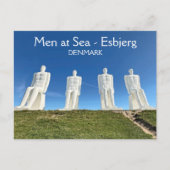 Hommes en mer Danemark Carte postale ! (Devant)