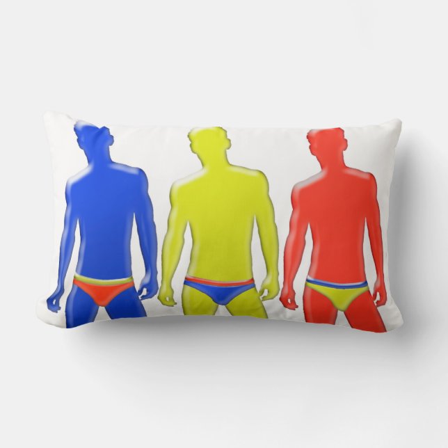 Hommes en sous-vêtements Coussin (Recto)