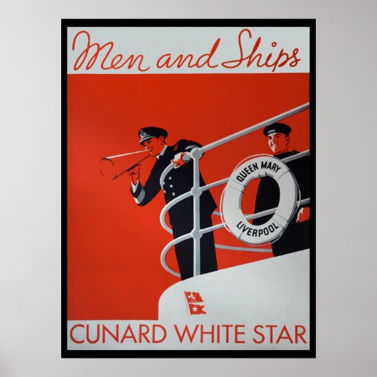 Hommes et navires Queen Mary Poster (Devant)