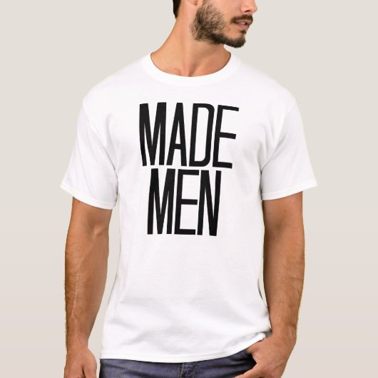 Hommes faits T-shirt dans le blanc (Devant)
