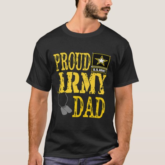 Hommes Fier Armée Papa Militaire Pride T-shirt Arm (Devant)