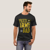 Hommes Fier Armée Papa Militaire Pride T-shirt Arm (Devant entier)