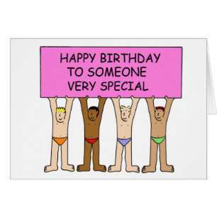 Hommes gays d'anniversaire en sous-vêtements