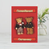 Hommes gays Faire-part de mariage. Cérémonie d'eng (Debout devant)