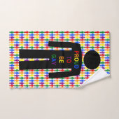 Hommes gays LGBTQ Silhouette et arc-en-ciel (Serviette à main)