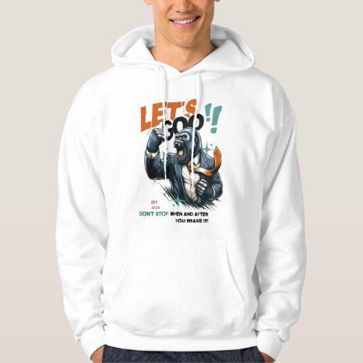 HOMME'S LET'S GOO LEÇONS APPRISES PULLOVER À CAPUC (Devant)