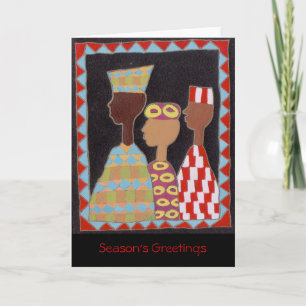 Hommes loin de carte de voeux