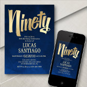 Hommes Marine Gold 90e anniversaire Invitation