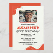 Hommes modernes invitations à 81e anniversaire (Devant / Derrière)