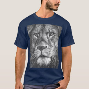 Hommes Modernes T-Shirts Lion Visage Animaux Modèl