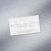 Hommes Monogrammé, Gris Carte de visite Magnet (In Situ)