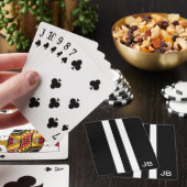 Hommes Noir et Blanc Monogramme Cartes de Jeu (In Situ)