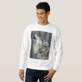 Hommes ou dames unisexes hurlants de sweatshirt de (Devant entier)