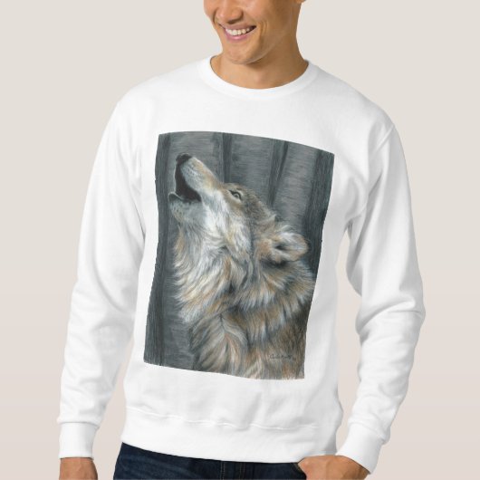 Hommes ou dames unisexes hurlants de sweatshirt de (Devant)