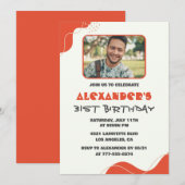 Hommes Photo 31e anniversaire invitations Modern R (Devant / Derrière)